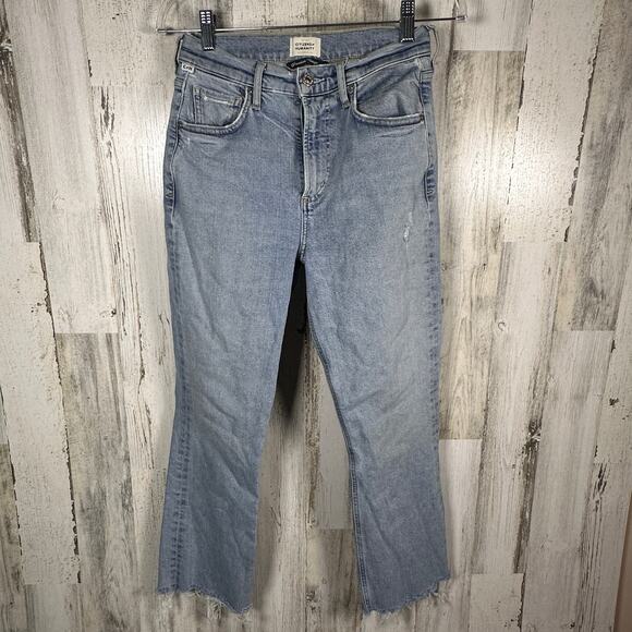 Citizens of Humanity Light Distressed Straight Leg Jeans – Size 25 – MSRP $228